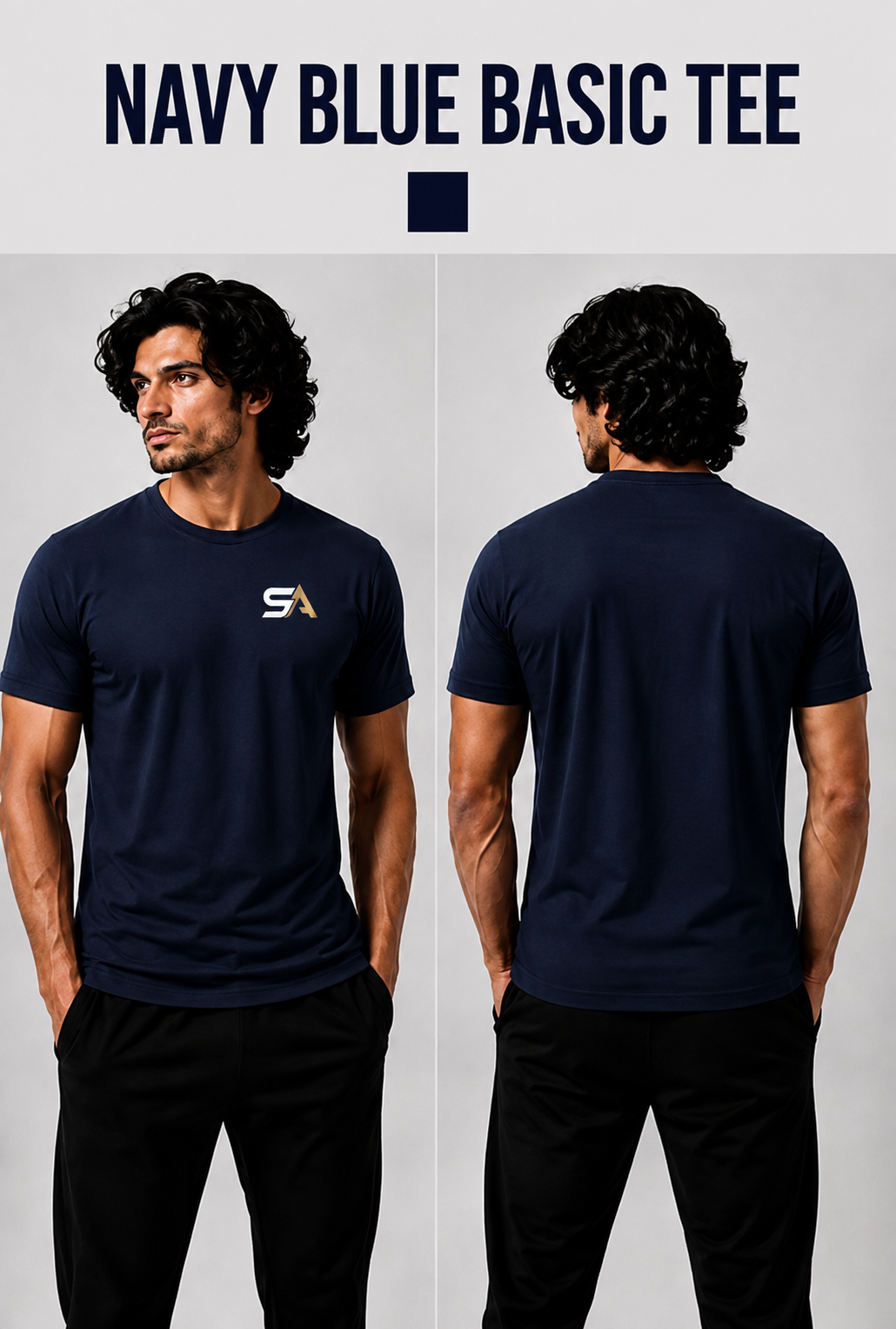Navy Classic Dry-Fit Tee